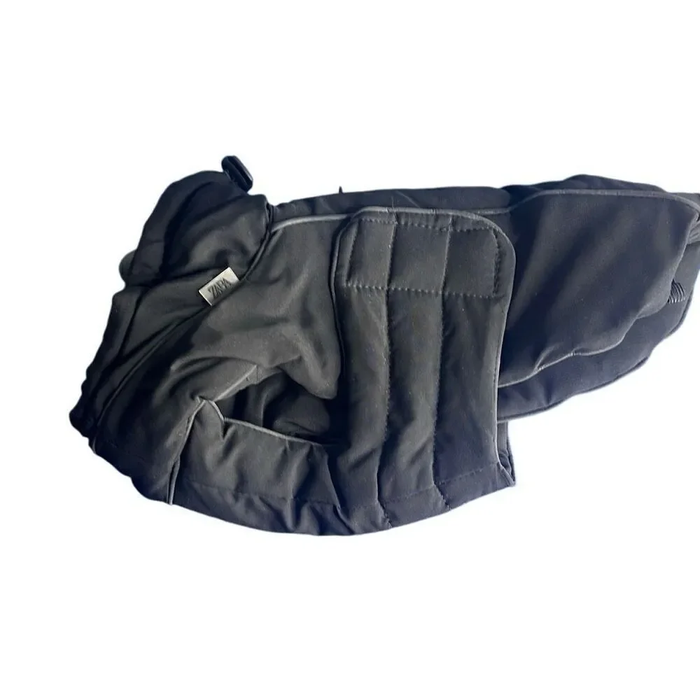 New Zara dog quilted winter black jacket coat teacup size